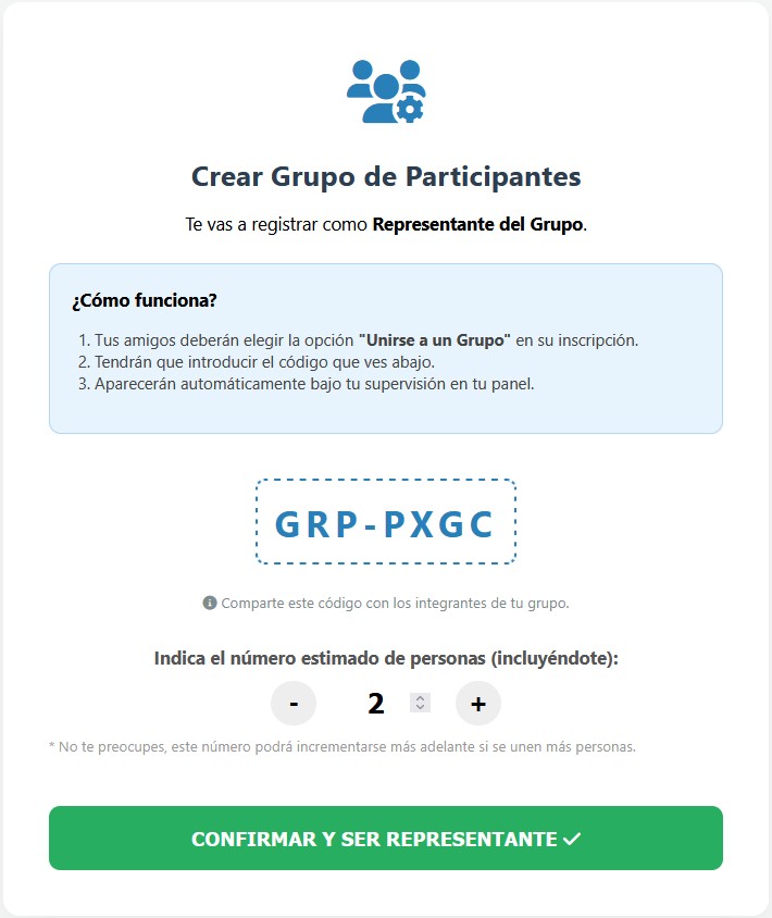 Paso 13 – Crear o unirse al grupo